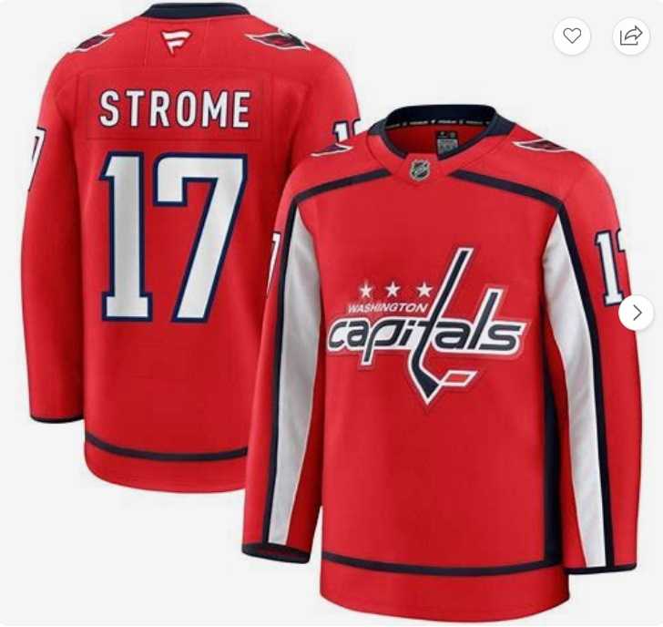 Mens Washington Capitals #17 Dylan Strome Red 2024-25 Home Stitched Jersey Dzhi